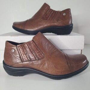 Romika Womens 37 Cassie Shoes‎ Loafers Brown Leather Comfort Slip On US 6-6.5